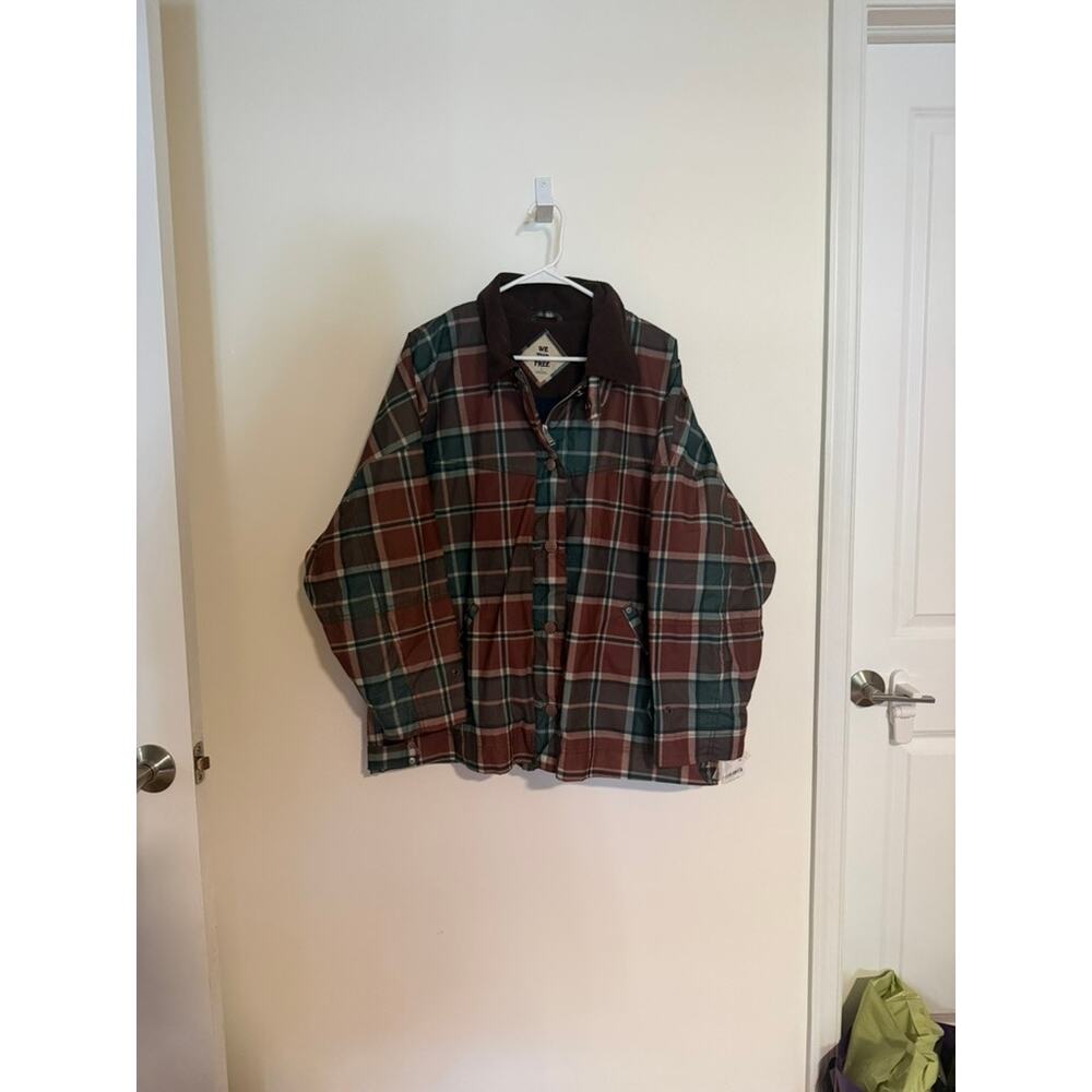 RARE Free People Cori Wax Printed Jacket, Earth Combo, NWT, Size L - Picture 5 of 8